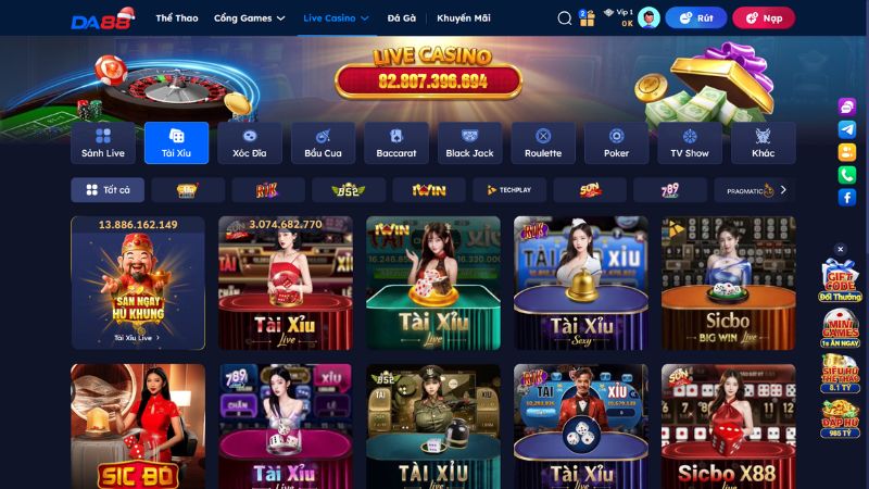 Da88 – Sân chơi tài xỉu online đẳng cấp nhất Việt Nam