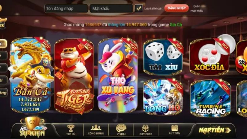 Đa dạng các trò chơi tại nhà cái VN123