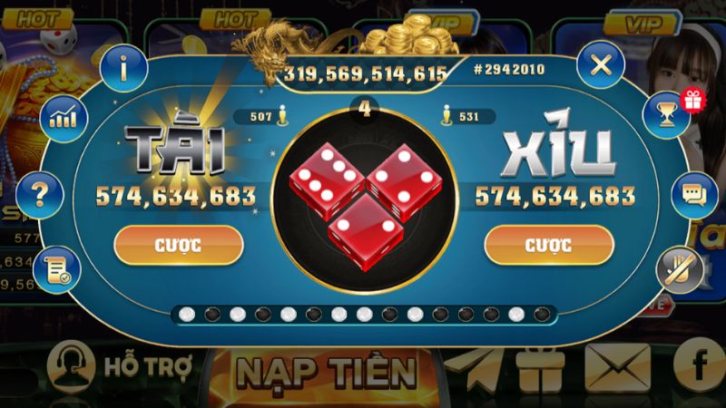 Tài xỉu tại H88 có tỷ lệ thắng thưởng cao