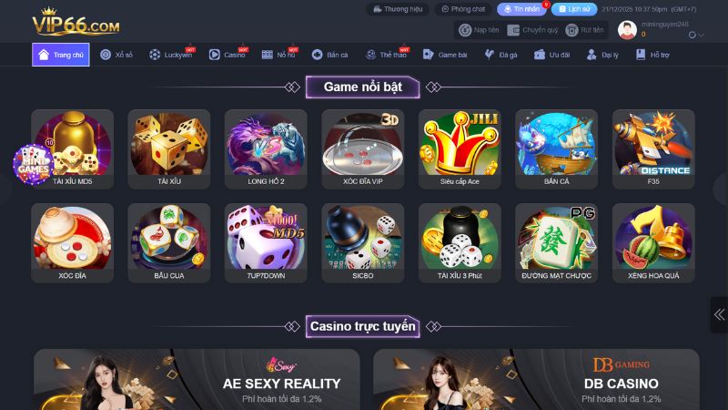 Vip66 – Thiên đường cược tài xỉu online đẳng cấp cho bet thủ